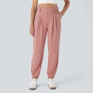 Women's High Waisted Tapered Waffle Casual Joggers - NEW